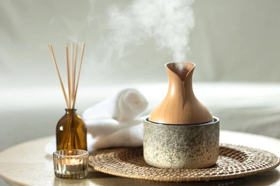 Serene spa ambiance and luxury oils